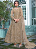 Beautiful Beige Golden Multi Embroidery Designer Anarkali Suit260