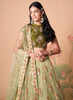 Beautiful Olive Green Multi Embroidery Wedding Lehenga Choli261