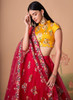 Beautiful Cherry Red Multi Embroidery Wedding Lehenga Choli264