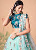 Beautiful Teal Blue Multi Embroidery Wedding Lehenga Choli267