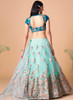 Beautiful Teal Blue Multi Embroidery Wedding Lehenga Choli267