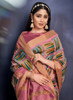 Beautiful Pink Digital Print And Sequence Silk Saree286