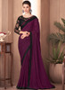 Beautiful Purple Sequence Embroidery Traditional Wedding Saree295