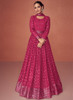 Beautiful Hot Pink Sequence Embroidery Georgette Anarkali Gown303