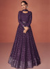 Beautiful Purple Sequence Embroidery Georgette Anarkali Gown306