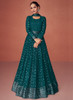 Beautiful Dark Green Sequence Embroidery Georgette Anarkali Gown307