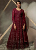 Beautiful Deep Maroon Lucknowi Embroidered Anarkali Gown316