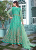Beautiful Sea Green Multi Embroidery Designer Anarkali Suit324