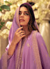 Beautiful Purple Sequence Embroidery Silk Palazzo Suit331