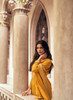 Beautiful Yellow Sequence Embroidery Silk Palazzo Suit332