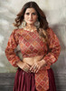 Beautiful Maroon Sequence Embroidery Traditional Flared Skirt And Top349