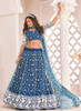 Beautiful Royal Blue Embroidered Traditional Wedding Lehenga Choli350