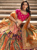 Beautiful Orange Multi Embroidery Wedding Lehenga Choli With Belt355
