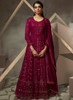 Beautiful Magenta Pink Lucknowi Embroidered Anarkali Gown382