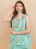 Beautiful Mint Green Embroidered Shaded Georgette Anarkali Gown394