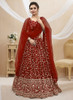 Beautiful Bridal Red Sequence Embroidery Wedding Lehenga Choli403