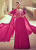 Beautiful Rani Pink Embroidery Jacket Style Anarkali Dress465
