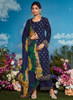 Beautiful Blue Golden Embroidery Festive Salwar Kameez480