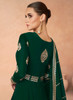 Beautiful Green Golden Sequence Embroidery Anarkali Gown With Belt484