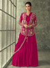 Beautiful Hot Pink Multi Embroidery Saree Gown With Jacket498