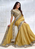 Beautiful Yellow Embroidery Silk Wedding Saree512