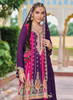 Beautiful Purple Multicolored Embroidery Festive Pant Suit547