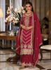 Beautiful Crimson Red Embroidery Designer Palazzo Suit553