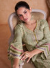 Beautiful Light Green Multi Embroidery Traditional Pant Style Suit556