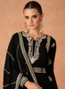Beautiful Black Golden Sequence Embroidery Anarkali Gown With Belt561