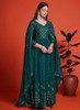 Beautiful Turquoise Sequence Embroidery Traditional Anarkali Gown565