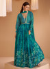 Beautiful Turquoise Sequence Embroidered Printed Anarkali Gown567