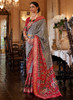 Beautiful Red Traditional Ikat Printed Patola Silk Saree592