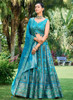 Beautiful Royal Blue Multi Mirror Work Embroidery Wedding Lehenga Choli614