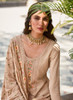 Beautiful Beige Multi Embroidery Traditional Pant Suit680