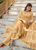 Beautiful Yellow Multi Embroidery Traditional Pant Suit682