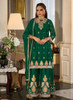 Beautiful Green Traditional Embroidery Festive Palazzo Suit689