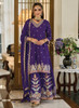 Beautiful Purple Traditional Embroidery Festive Palazzo Suit691