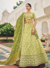 Beautiful Green Multi Embroidery Festive Lehenga Choli727