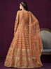 Beautiful Orange Sequence Embroidery Traditional Anarkali Suit740