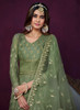 Beautiful Green Sequence Embroidery Traditional Anarkali Suit742