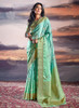 Beautiful Sea Green Brocade Weaved Satin Silk Saree772