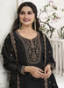 Beautiful Black Sequence Embroidery Festive Pant Style Suit802