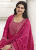 Beautiful Magenta Sequence Embroidery Festive Pant Style Suit805