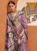 Beautiful Purple Multi Digital Printed Fancy Floral Silk Saree832