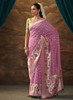 Beautiful Pink And Green Floral Paithani Banarasi Dola Silk Saree895