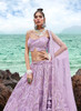 Beautiful Mauve Purple Sequence Embroidery Wedding Lehenga Choli900