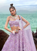 Beautiful Mauve Purple Sequence Embroidery Wedding Lehenga Choli900