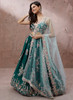 Beautiful Teal Blue Multi Embroidery Wedding Lehenga Choli906