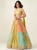Beautiful Lime Green Multicoloured Embroidery Wedding Lehenga Choli908