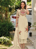 Beautiful White Multi Sequence Embroidery Traditional Pant Suit991